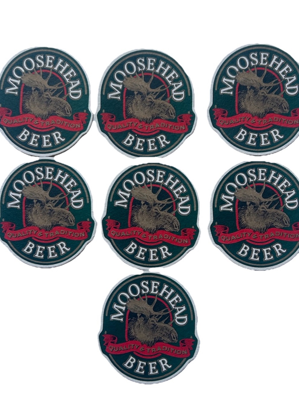 Vintage Moosehead Beer Cardboard Coaster Set Bar Barware Lager Brewery Father
